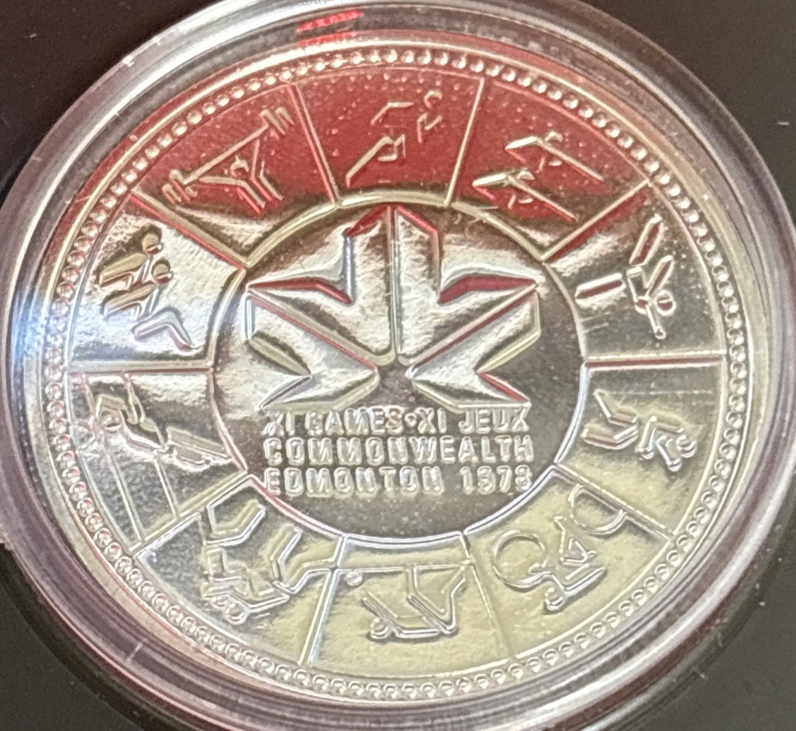 1978 Canada Silver Dollar Commonwealth Games Commemorative in Case