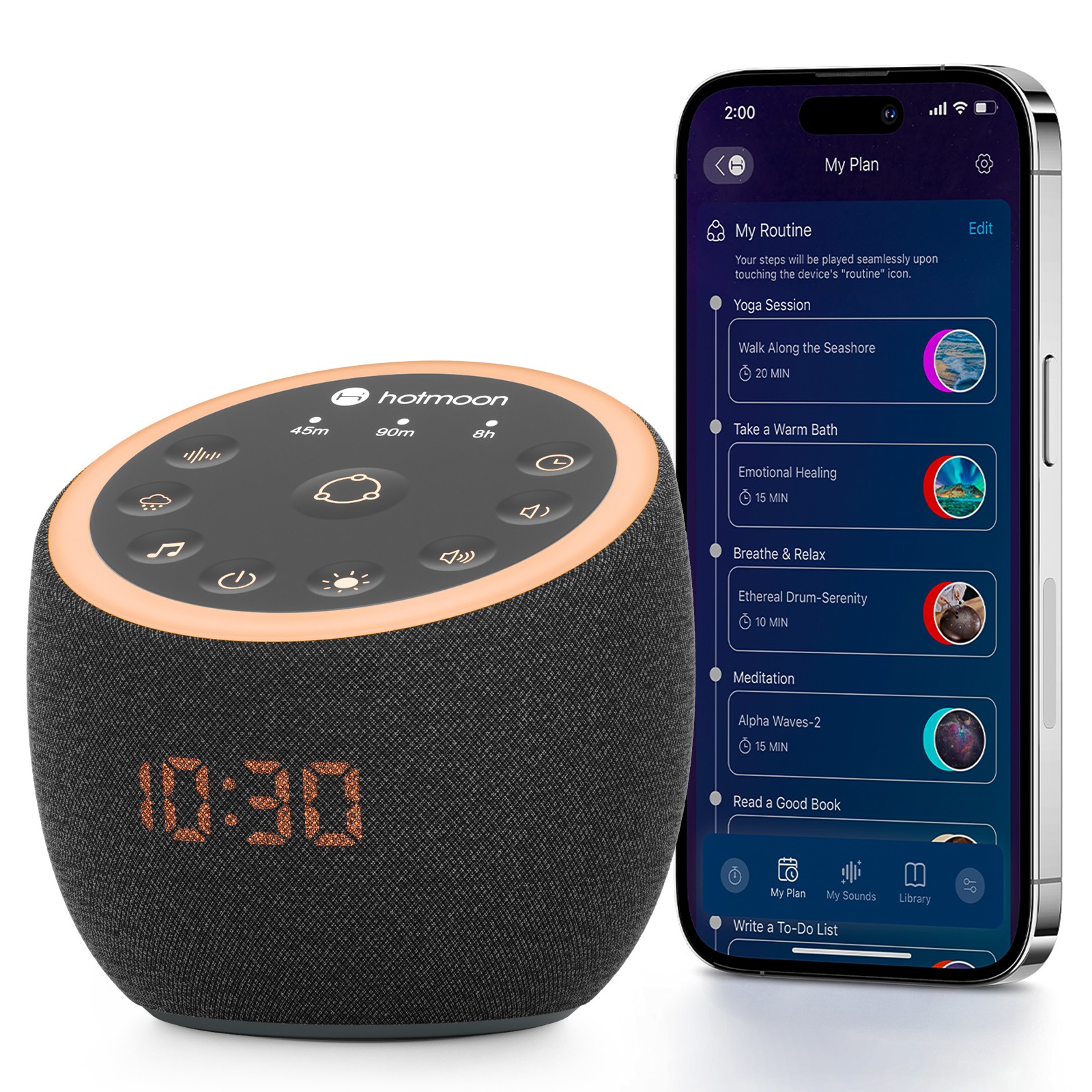 Hotmoon White Noise Machine APP Sound Machine with 388 Sounds fr Adult Xmas Gift