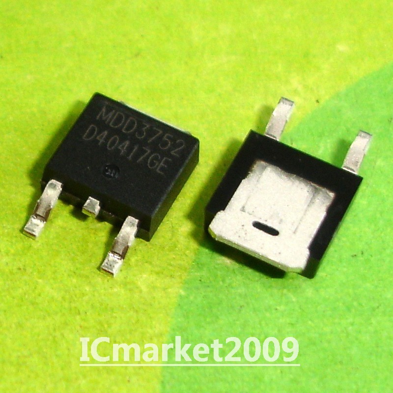 50 PCS MDD3752RH TO-252 MDD3752 P-Channel Trench MOSFET, -40V, Transistor Chip
