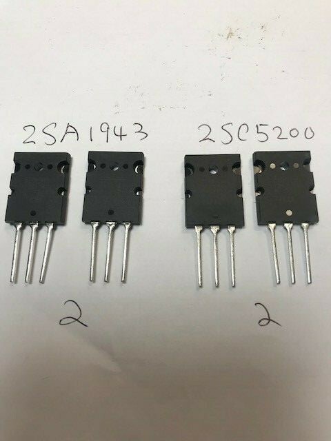 TWO PAIRS TOSHIBA 2SA1943 + 2SC5200 MADE IN JAPAN TRANSISTORS NOS USA SELLER!!!