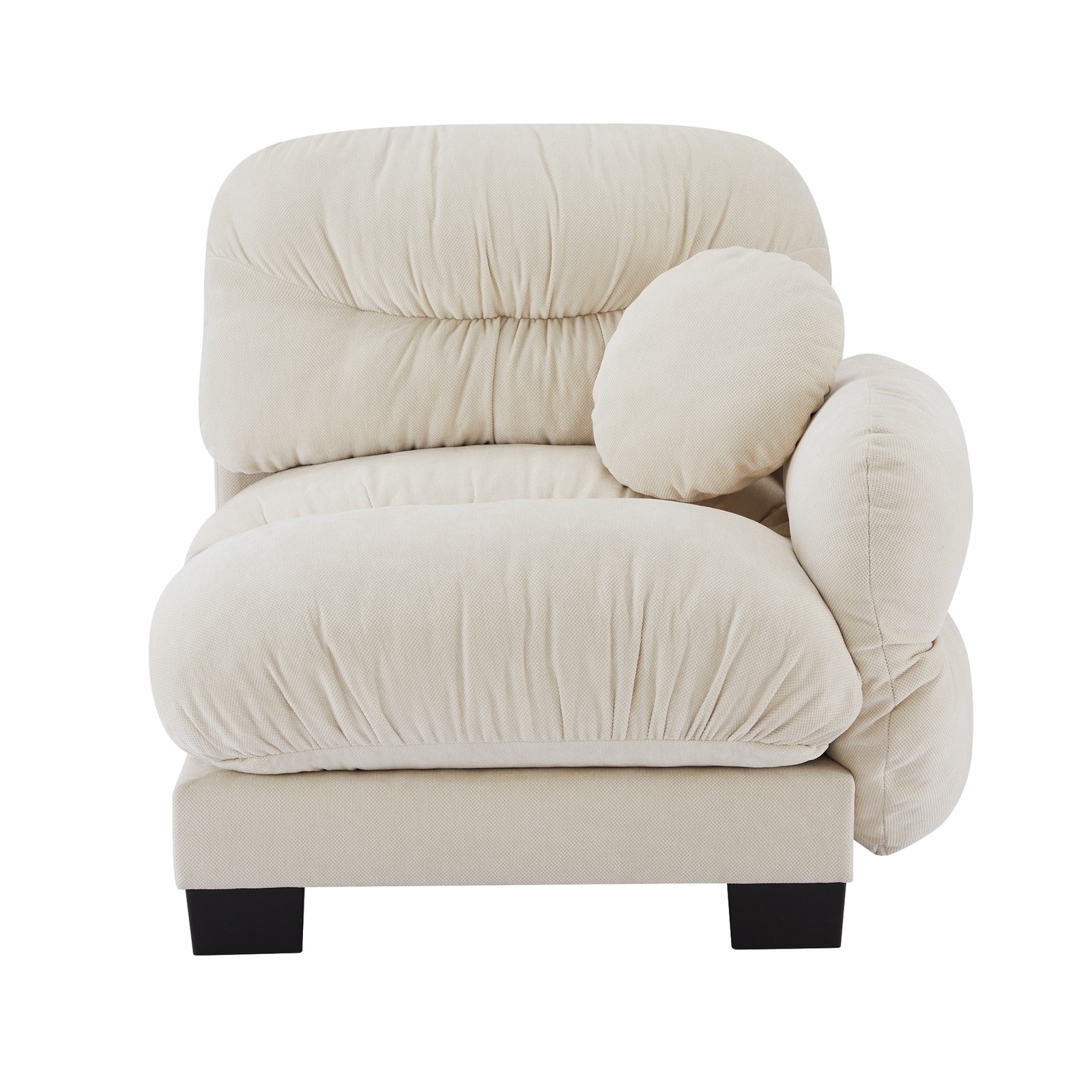 Flora Sofa RSF Chenille 1-Seater Beige 40.94"L x 34.25"W x 36.22"H