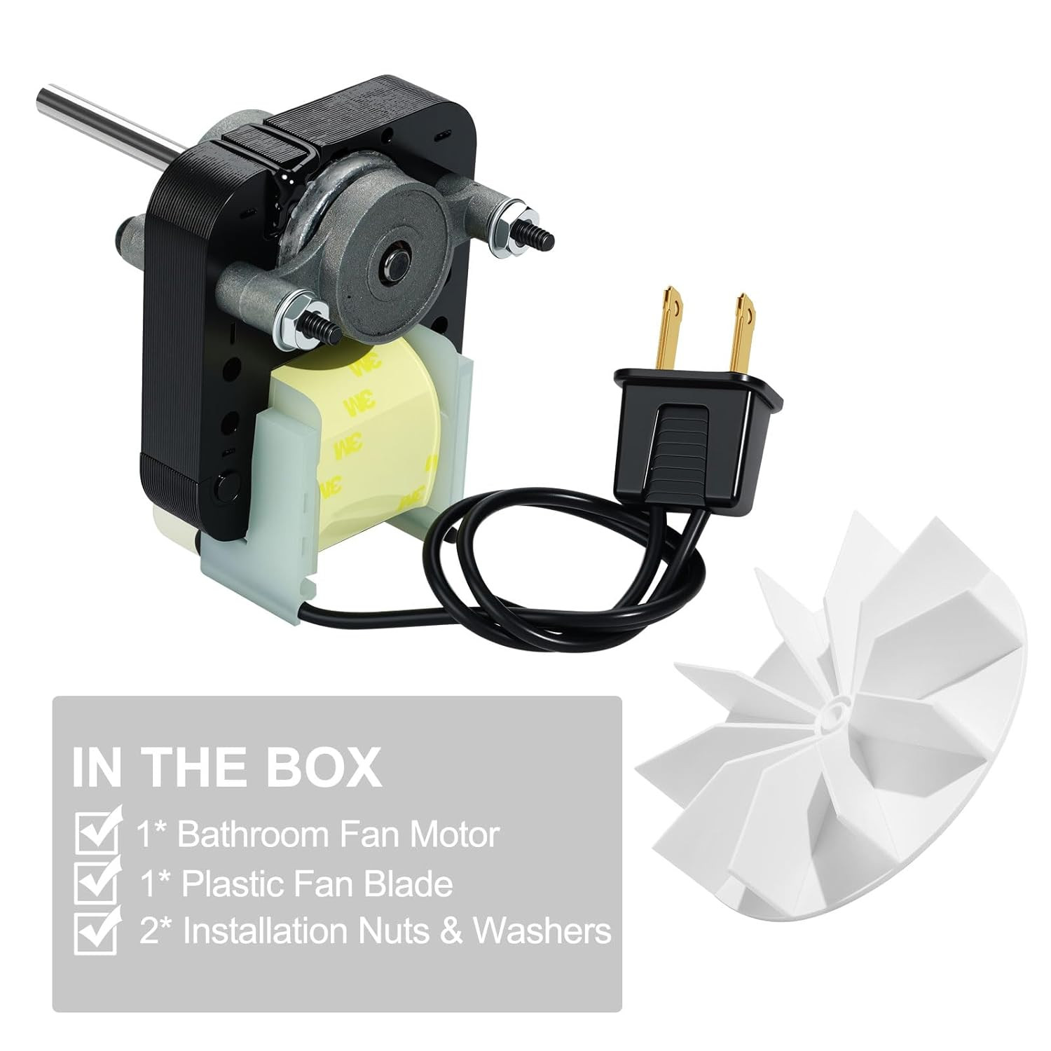 Universal Bathroom Exhaust Fan Motor Kit - 120V 50CFM for Nu-Tone & Br-oan, Bath