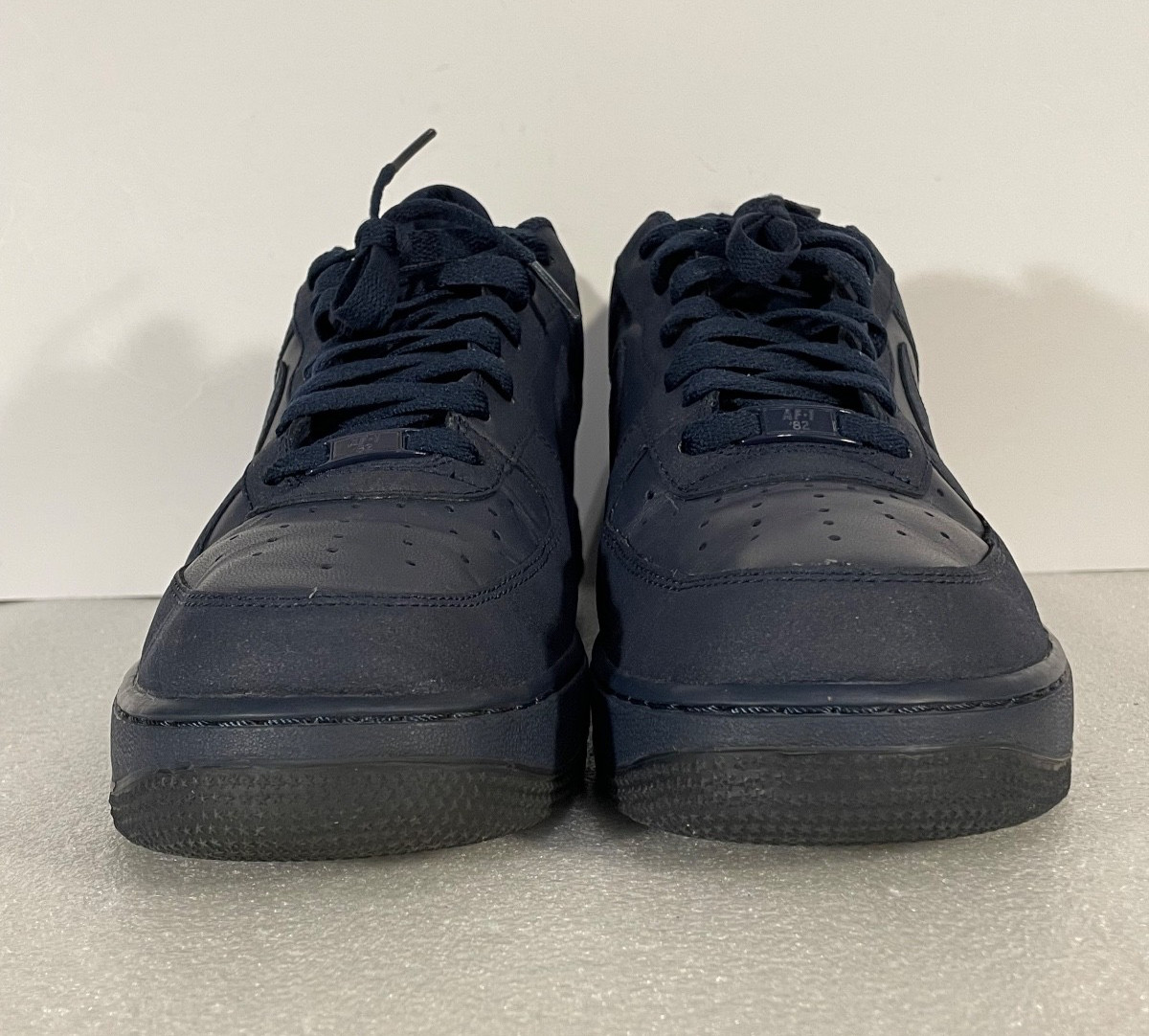 NIKE MENS SIZE 10.5 AIR FORCE 1 '07 LOW SNEAKERS TECH TUFF NAVY BLUE 315122-405
