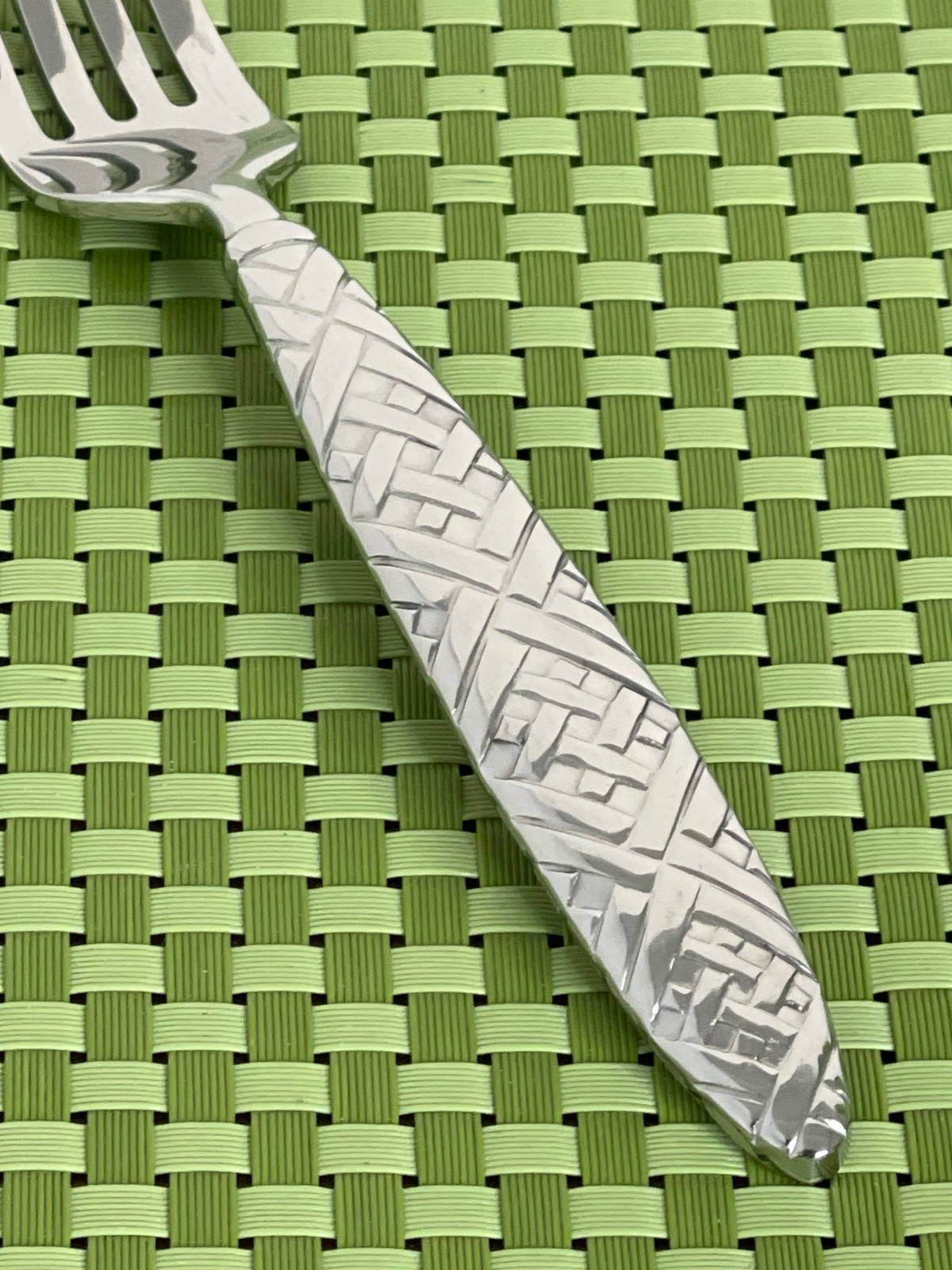 Reed & Barton ENGLISH BRAID Stainless Dinner Fork Glossy Flatware - 8 1/8"