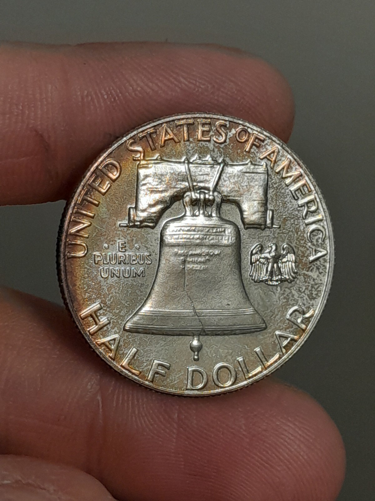 1960 Proof Franklin Half Dollar Toned
