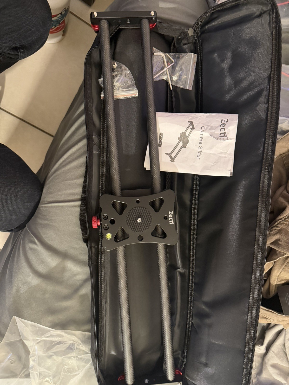 Zecti 24 Carbon Fiber Camera Slider Preowned Includes Bag, Manual & Accessories