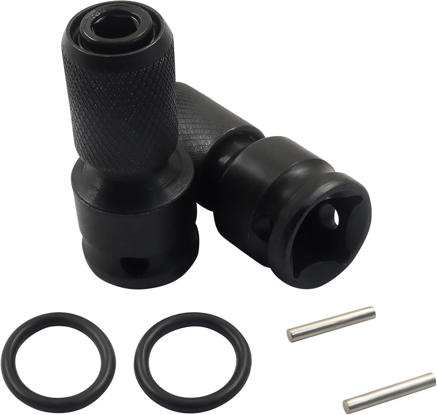 2 Pack 1/2 Inch to 1/4 Inch Hex Socket Adapter | Square Drive to Female Socket,
