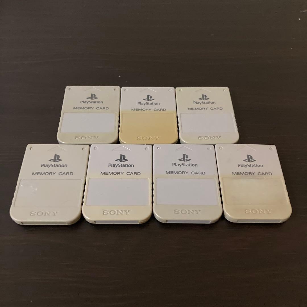 Sony PlayStation Memory Card Lot of 7 PS1 Used Tested