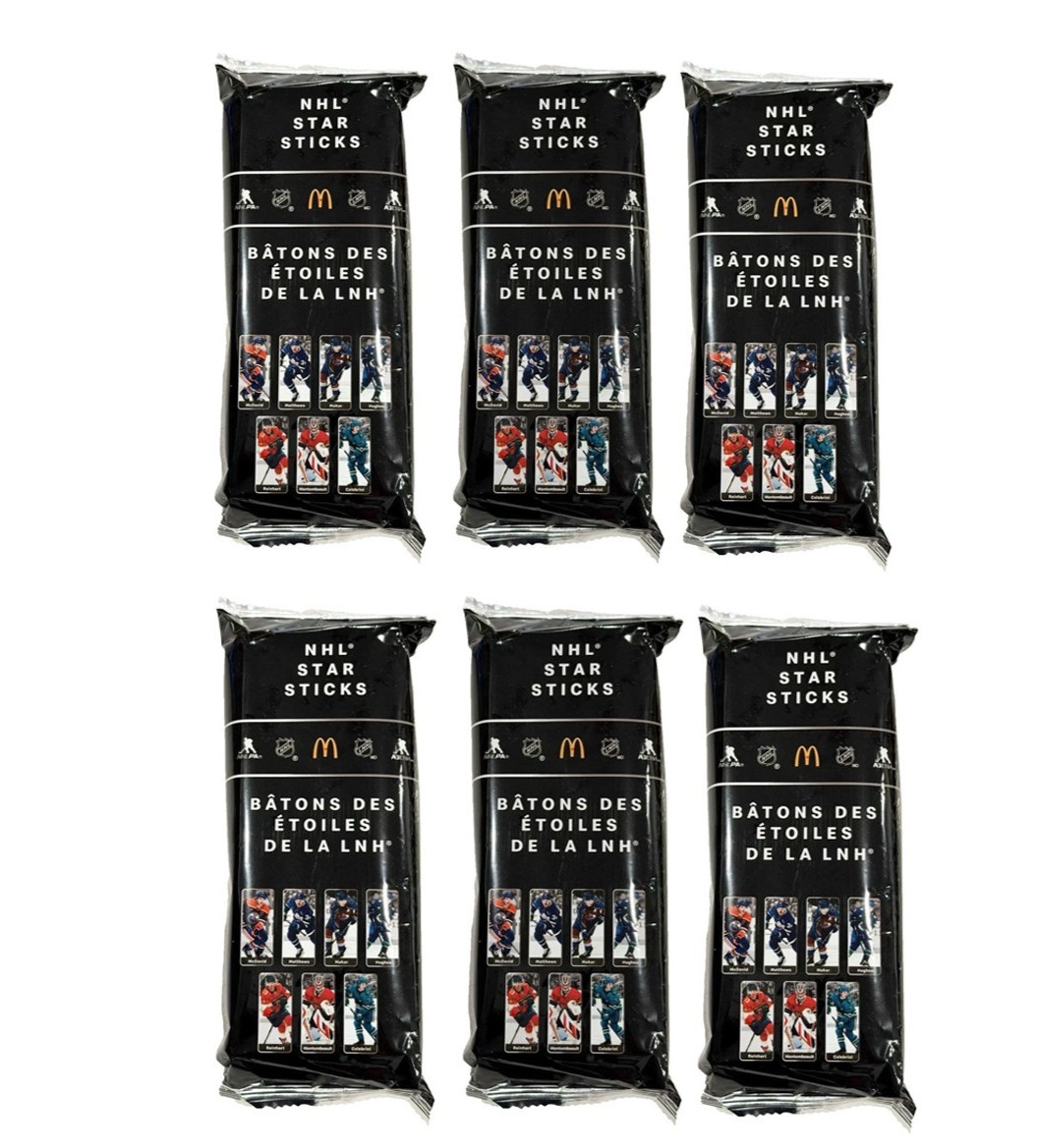2025-26 McDonald's NHL Stars Mini Hockey Stick - Blind Box set of 6