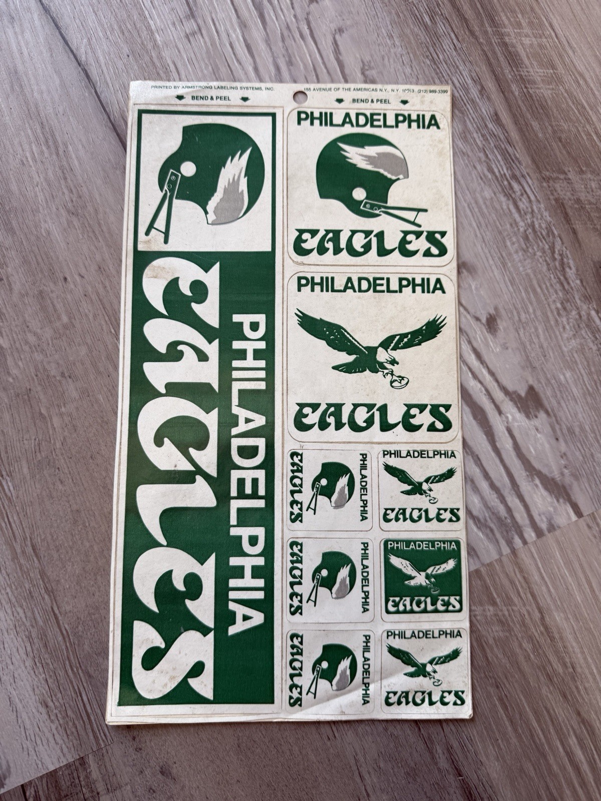 Vintage Philadelphia Eagles Frito Lay Sticker Sheet