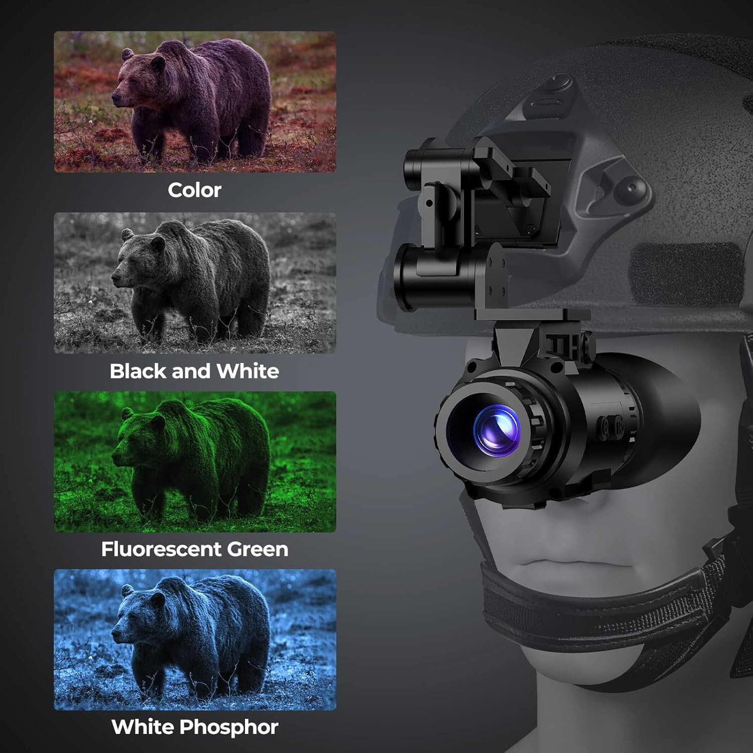 GOYOJO Infrared Night Vision Goggles 2K Digital Tactical NVG Hunting Monocular
