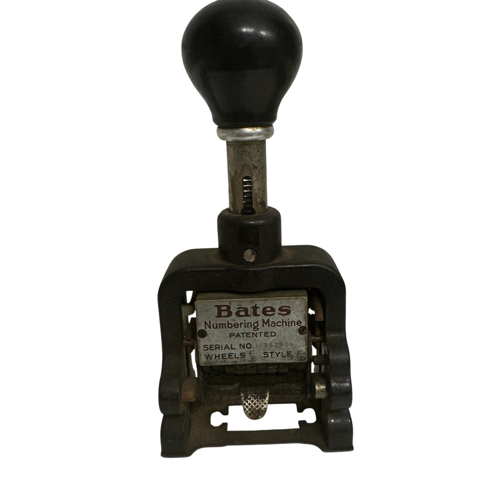 Bates Numbering Machine~Stamp Consecutive Duplicate Triplicate Repeat 6Wheel Vtg
