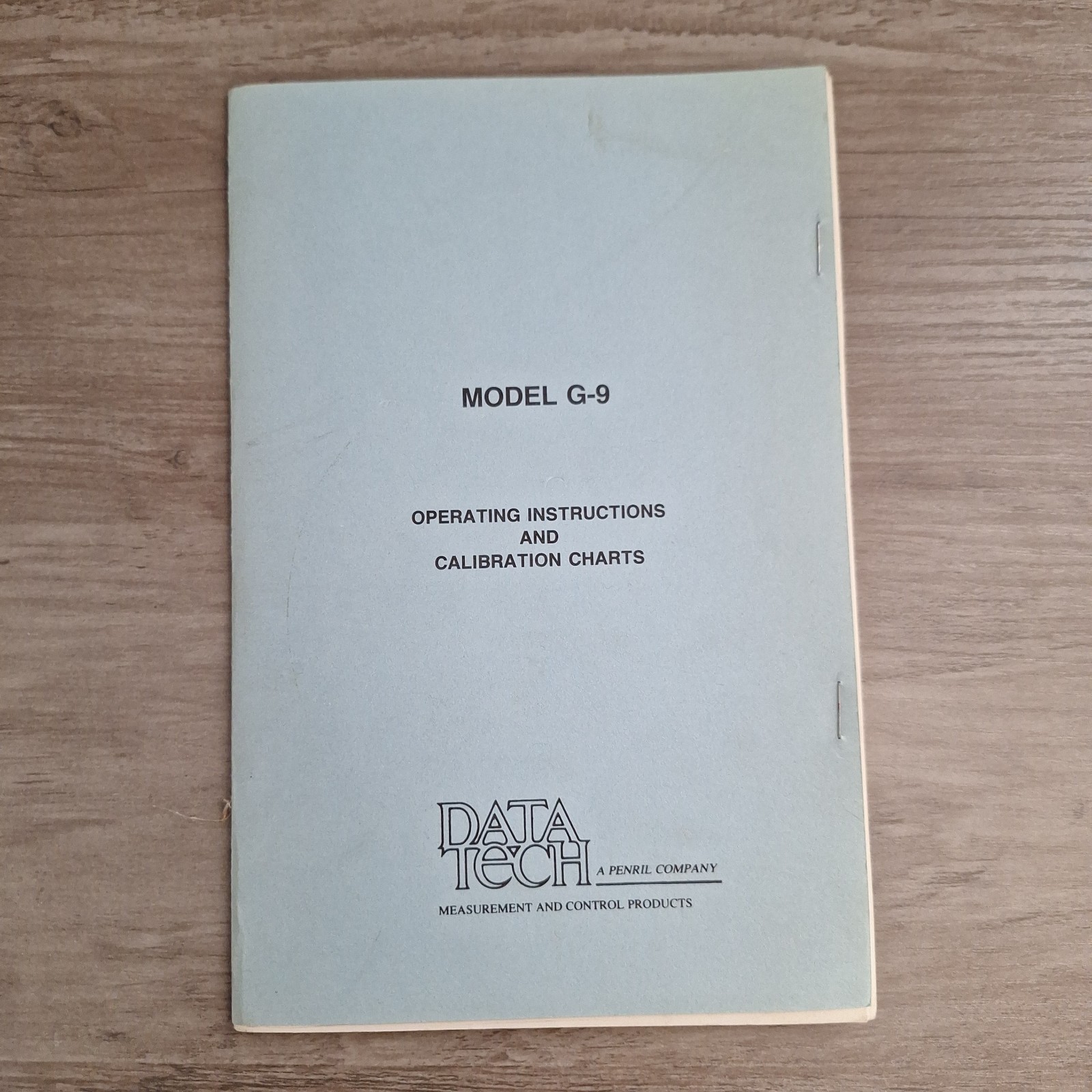 Data Technology Moisture Register Instrument Manual Model G-9 Vintage ORIGINAL