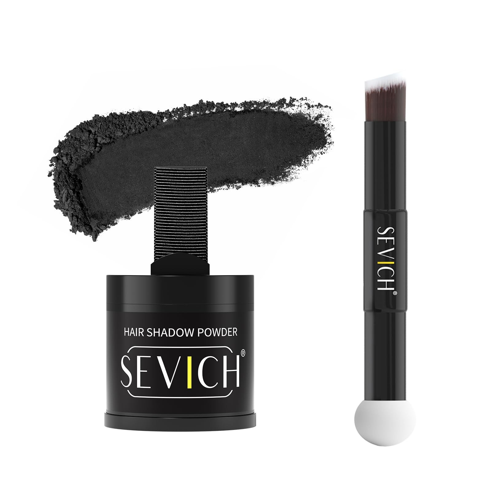 Sevich Hairline Powder 10g w/ Brush - Conceals Hair Loss, Thinning, Gray Roots
