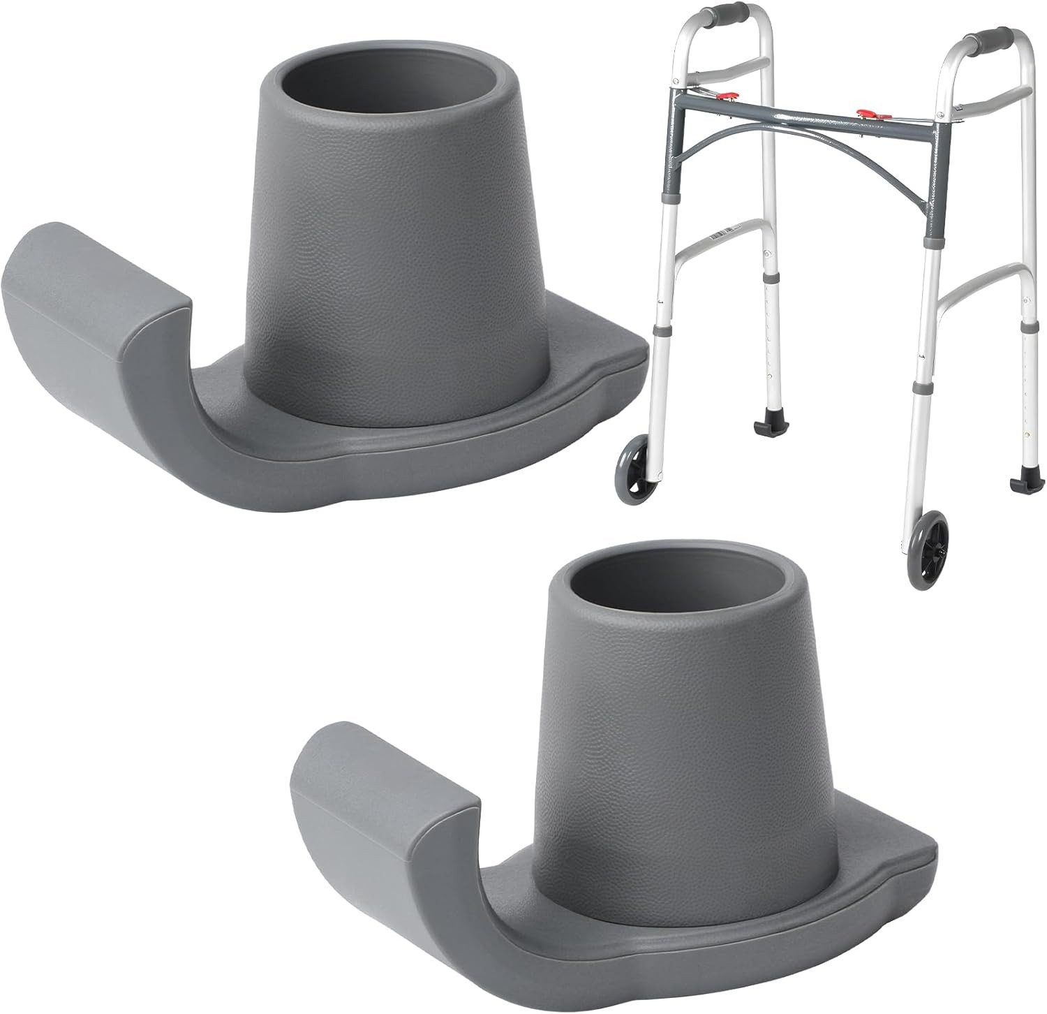 2 Pack Walker Ski Glides for Folding Walkers, Smooth Gliding Replacement Feet...