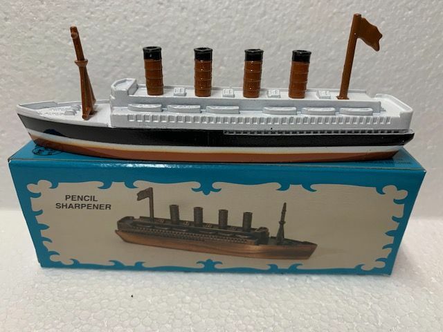 TITANTIC COLORFUL DIE CAST METAL COLLECTIBLE PENCIL SHARPENER NEW / BOX