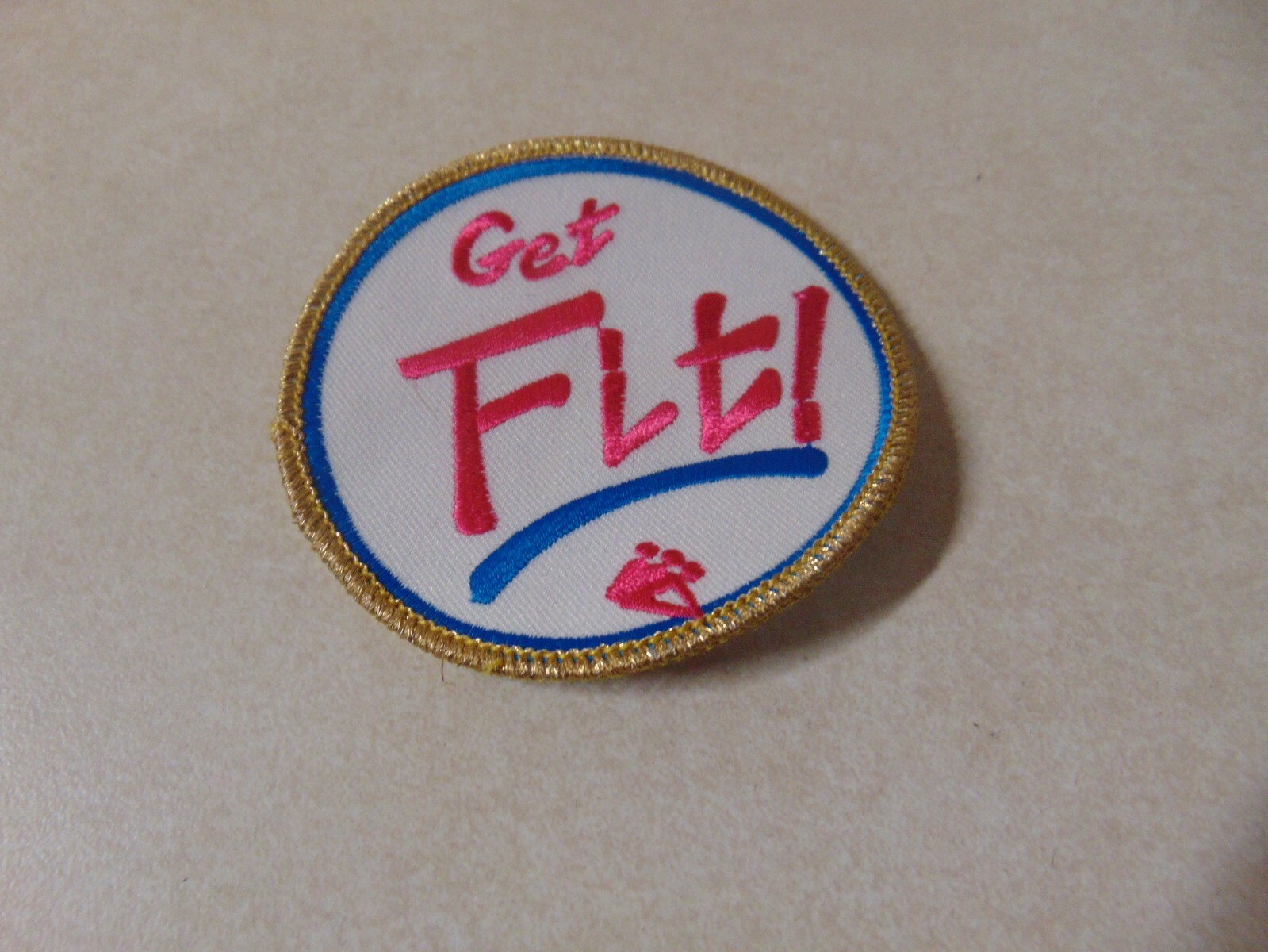 PATCH SEW ON OLDER 3 INCHES ROUND GET FIT!