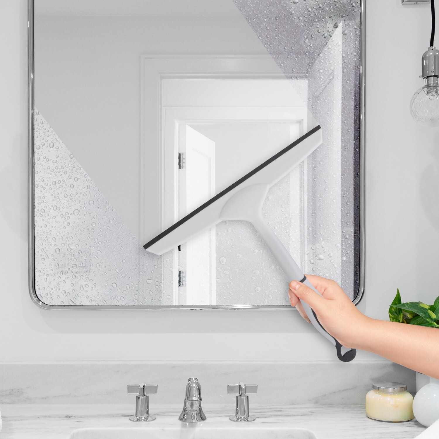10" Grey Rubber Squeegee with Hanging Loop 2-Pack