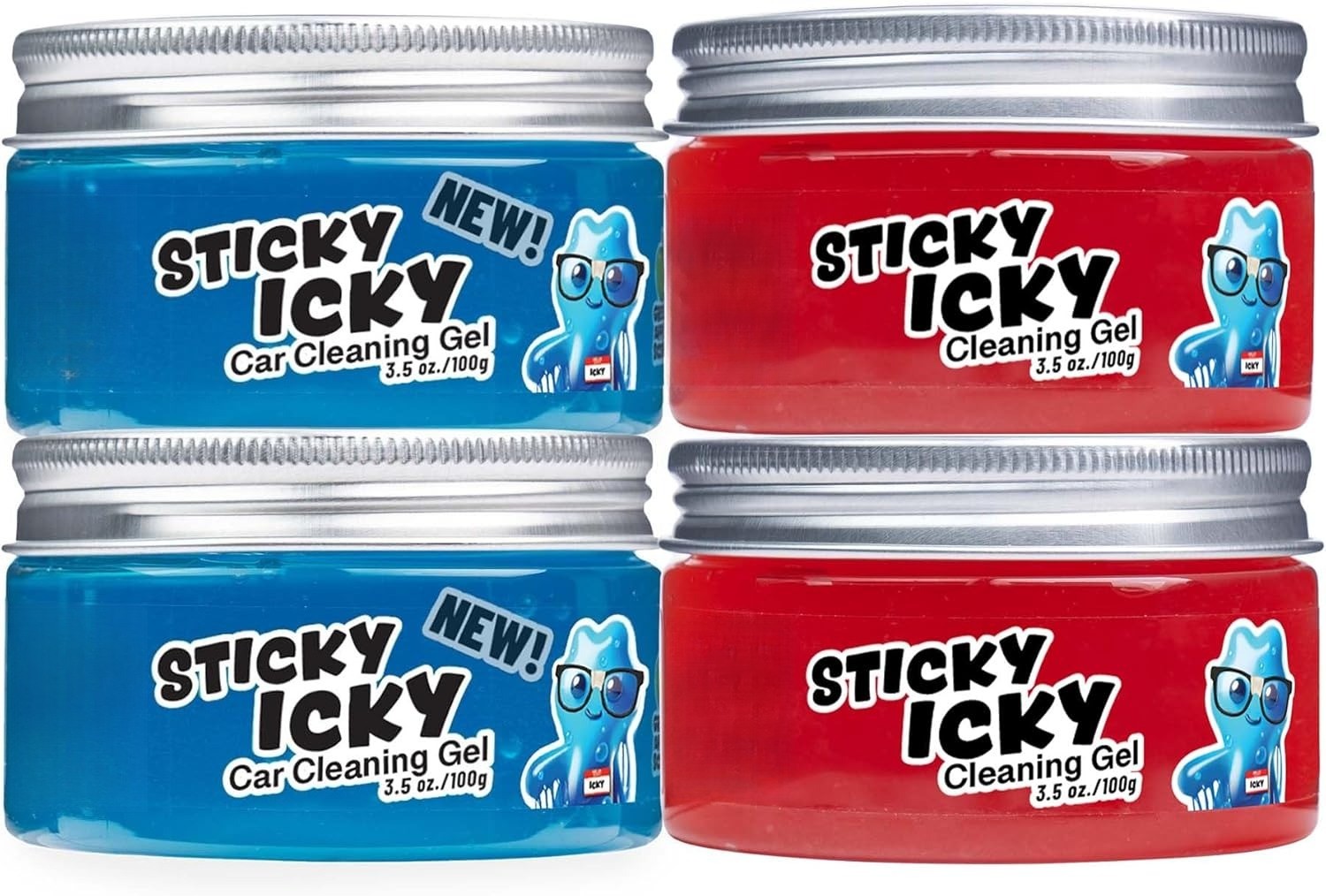 Sticky Icky Car Cleaning Gel, Green Apple&Sweet Strawberry Scent - Detailing Kit