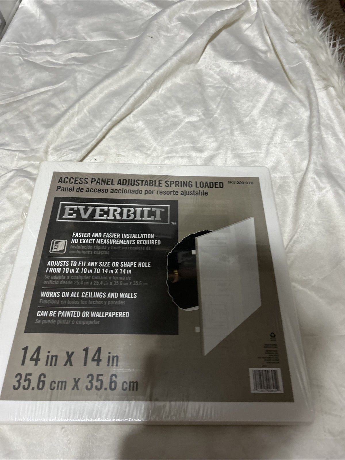 New Everbilt Access Panel Adjustable Spring Loaded 14” X 14” Wht