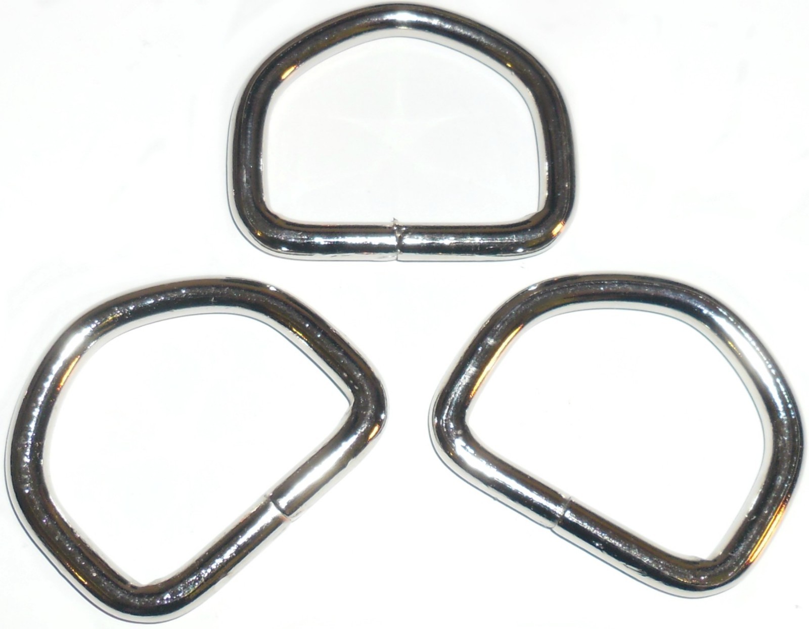 TOP QUALITY 41MM SOLID METAL IRON WELDED SILVER D RING BUCKLES FOR WEBBING ETC