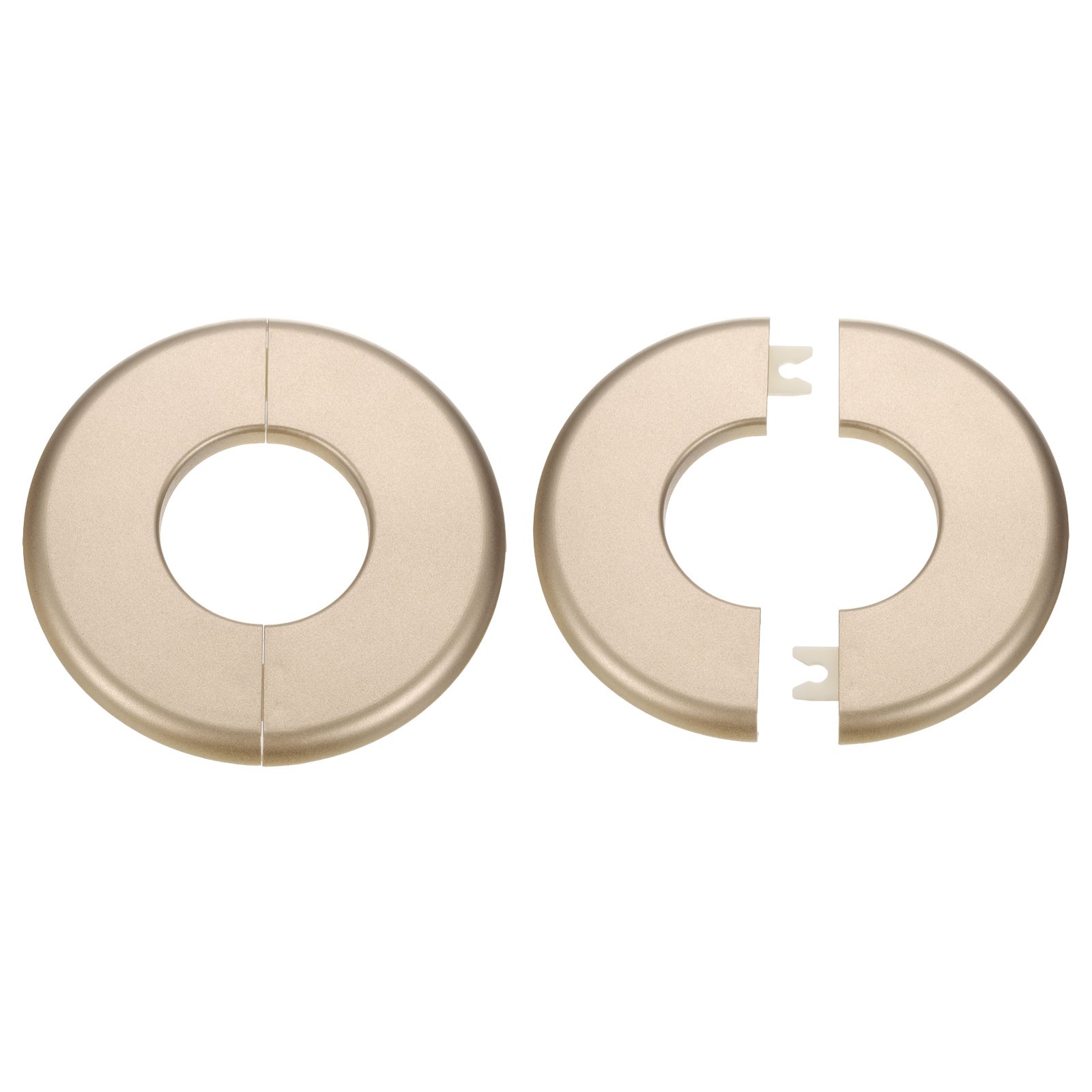 2pcs Wall Split Flange 44mm/1.7" Self-Adhesive Plumbing Cover Plates, Gold