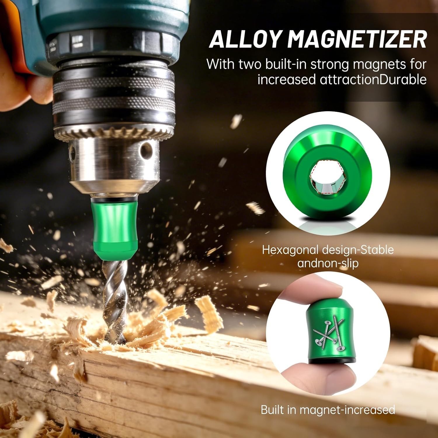3Pcs Magnetic Screwdriver Head Ring Set for Drills Power Bits - DIY Repair Tool