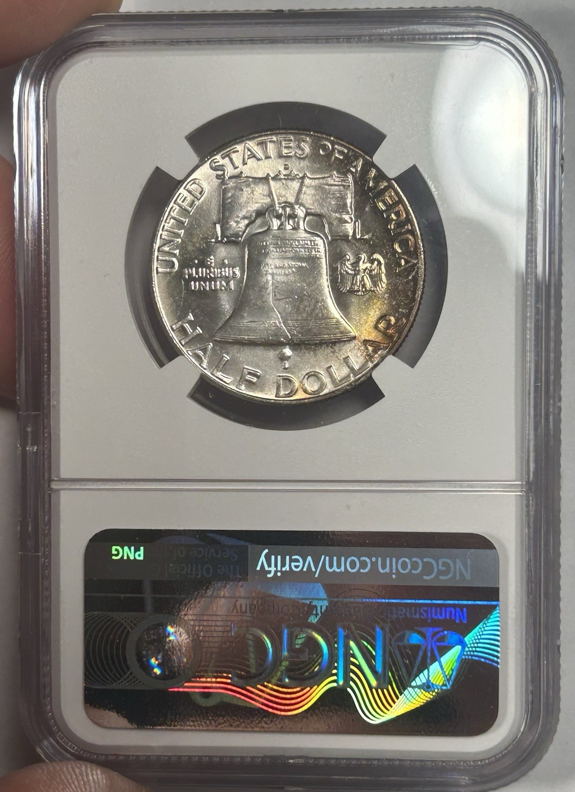 1963 D Franklin Half Dollar Coin Toned NGC MS 64