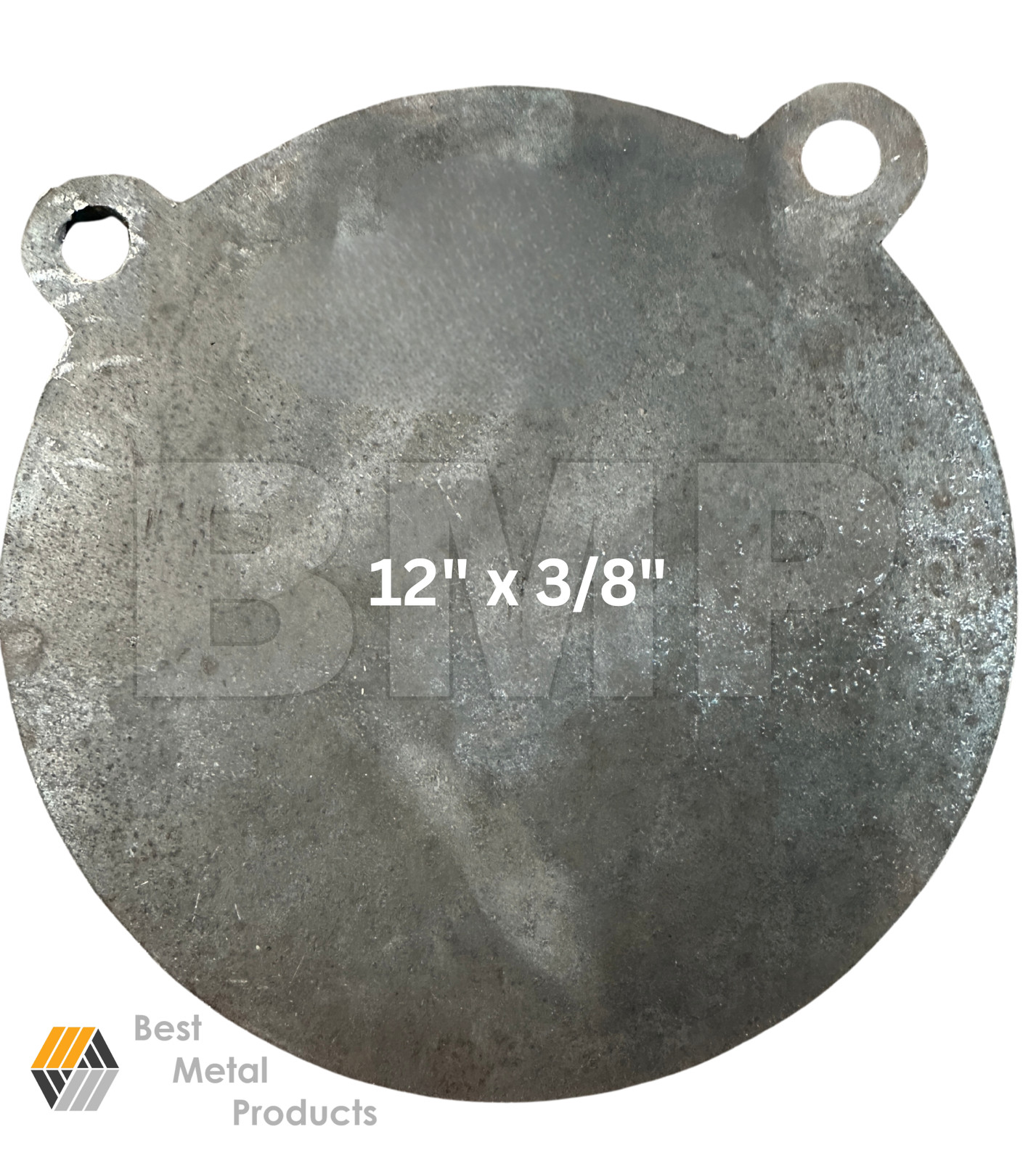 AR500 Steel Gong Shooting Target 3/8 12" Round 2-Hole 0200124