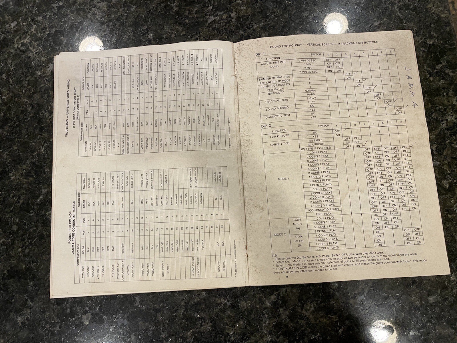 Irem POUND FOR POUND Arcade Video Game Manual