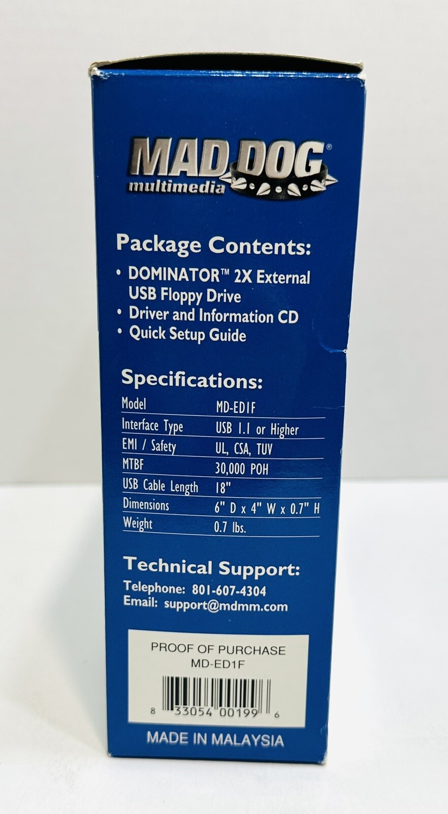 Mad Dog Multimedia Dominator 2X External USB Floppy Drive.