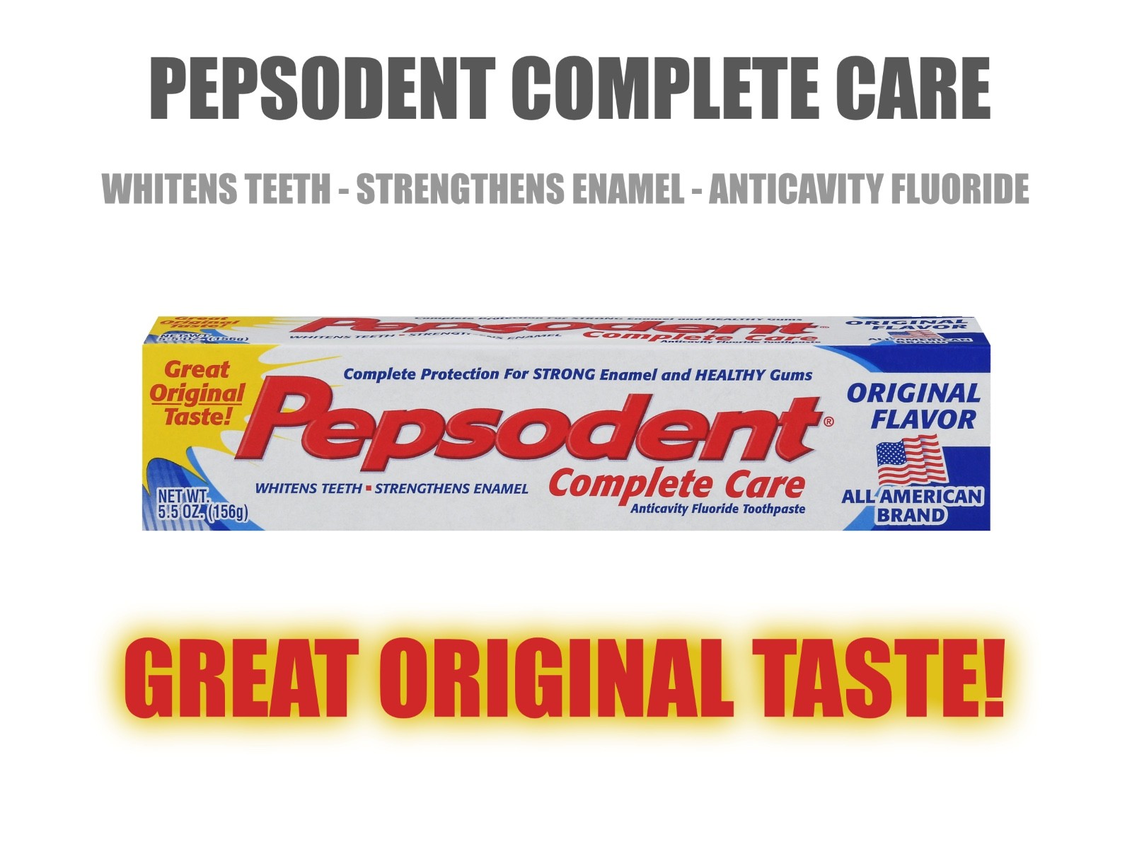 1-5 Pack Pepsodent Complete Care Anticavity Fluoride Toothpaste Original 5.5 Oz