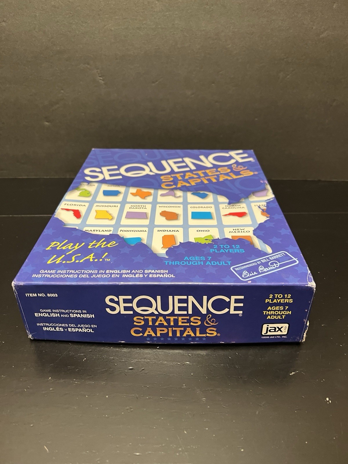 Sequence States & Capitals Board Game Jax Educational Geography 100% Complete!