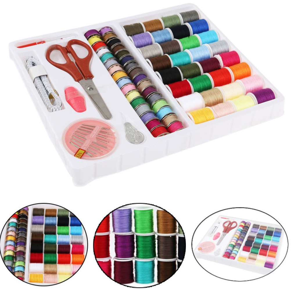 100 -in-1 Beginner Sewing Tools Kit Storage Box Machine Accessory Basic