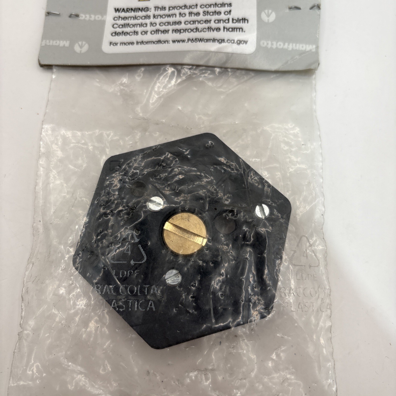 130- 38 Hexagonal Quick Release Mounting Plate with 3/8-Inch Thread and Flush Mo