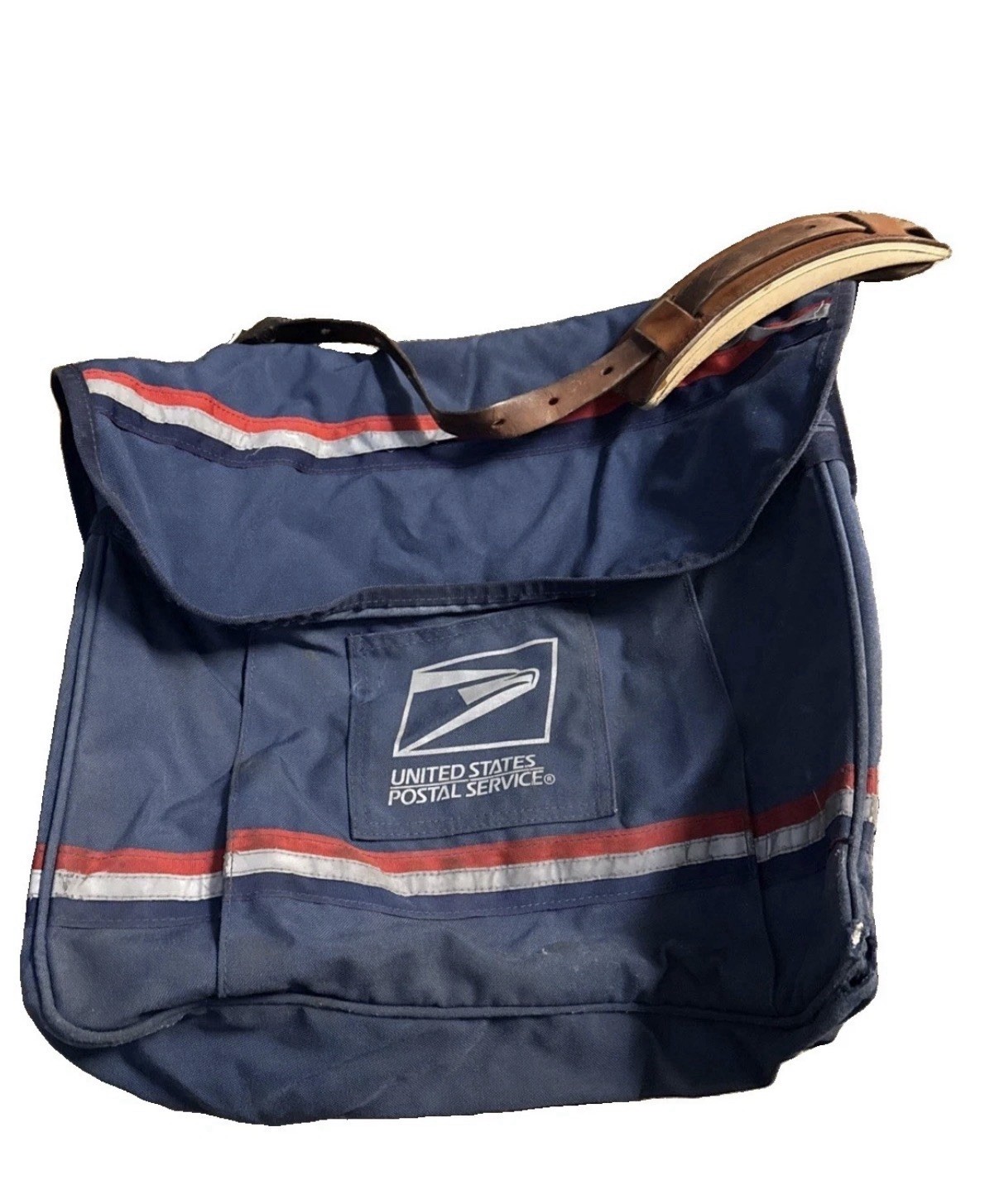 Vintage Mail Satchel With Leather Strap