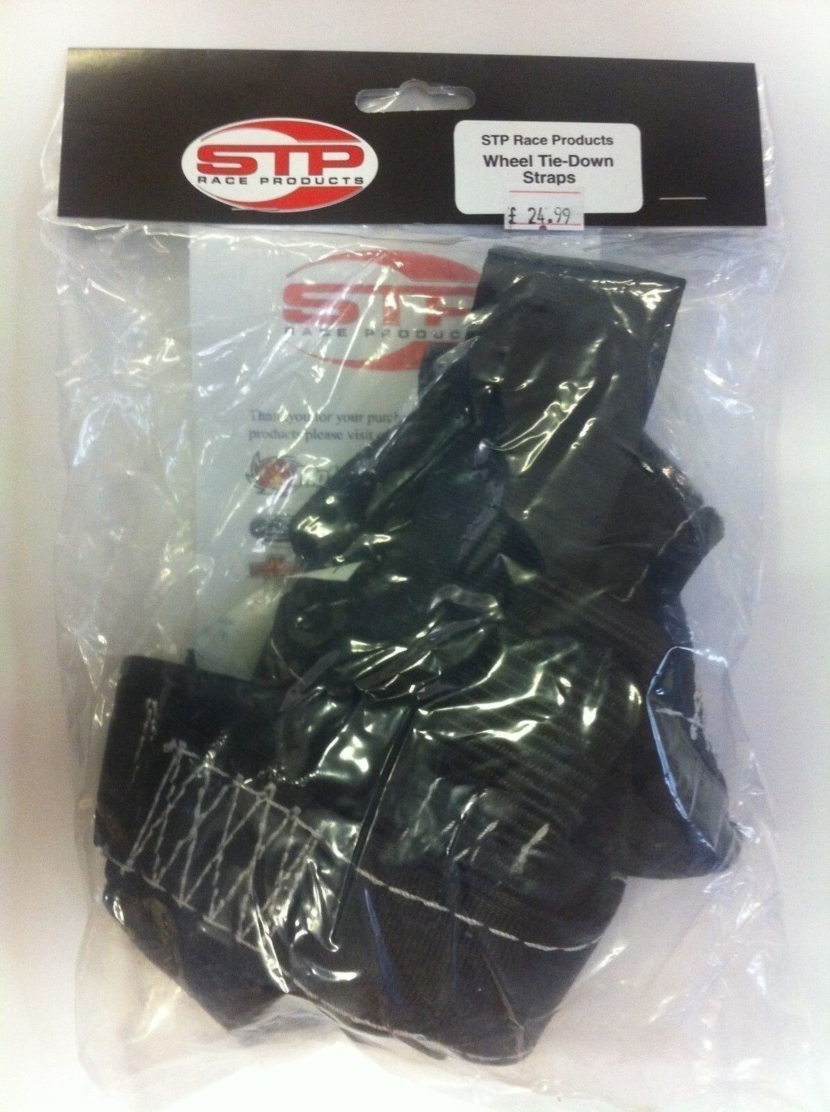 Rear wheel tie-down strap