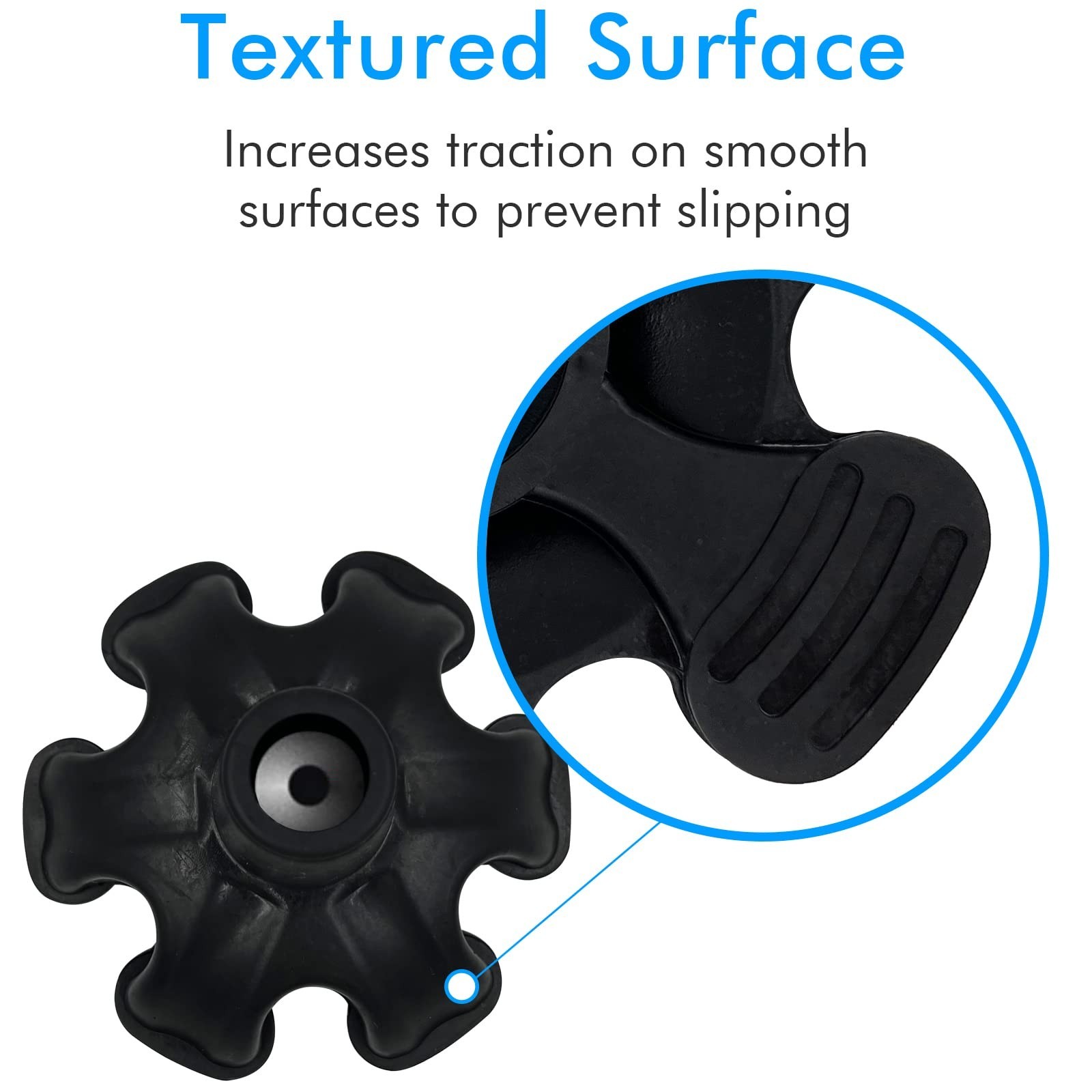 Self Standing 6 Support Feets Base Replacement Walking Canes 3/4 IN