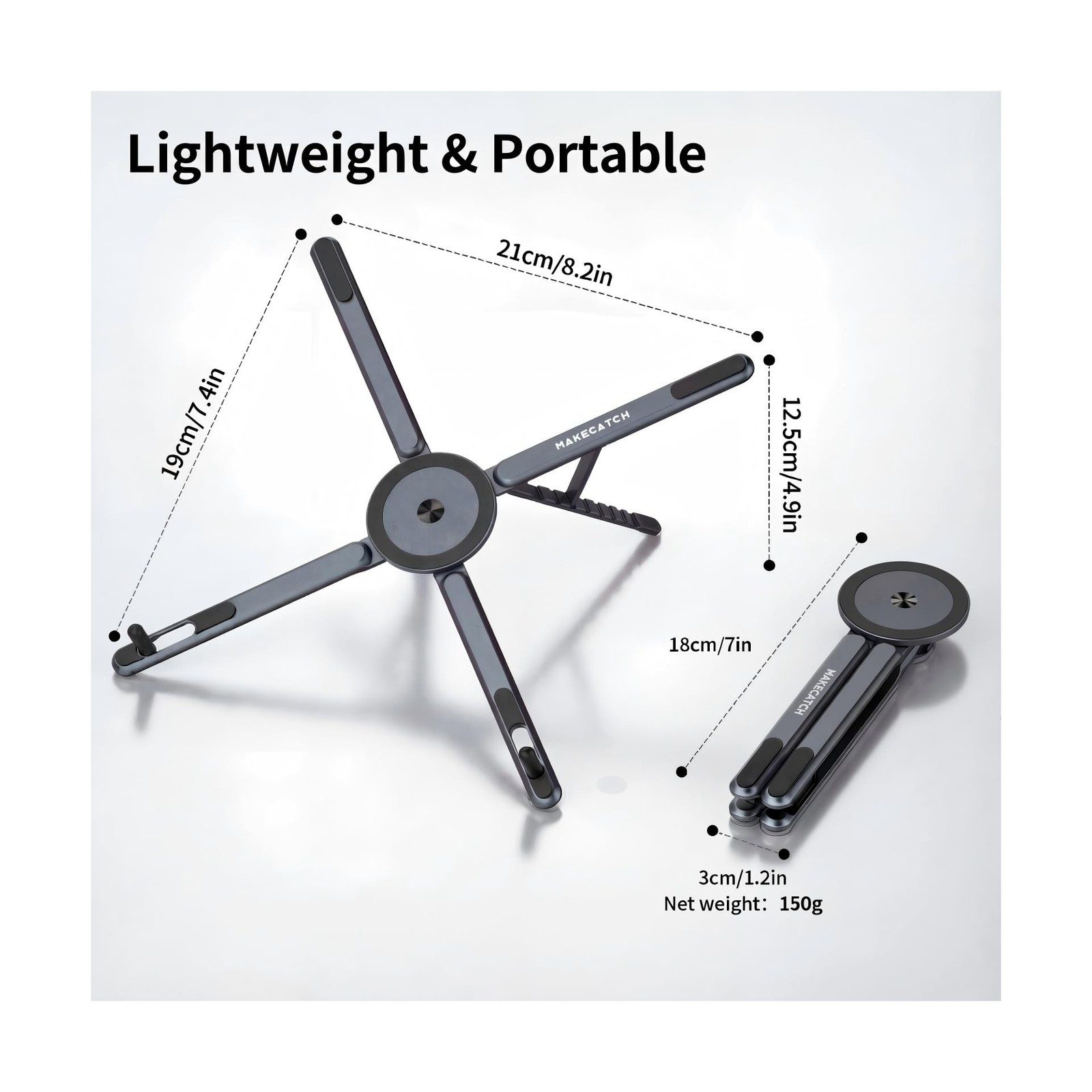 Adjustable Laptop Stand for Desk, MagSafe Compatible Portable Folda... Fast Ship