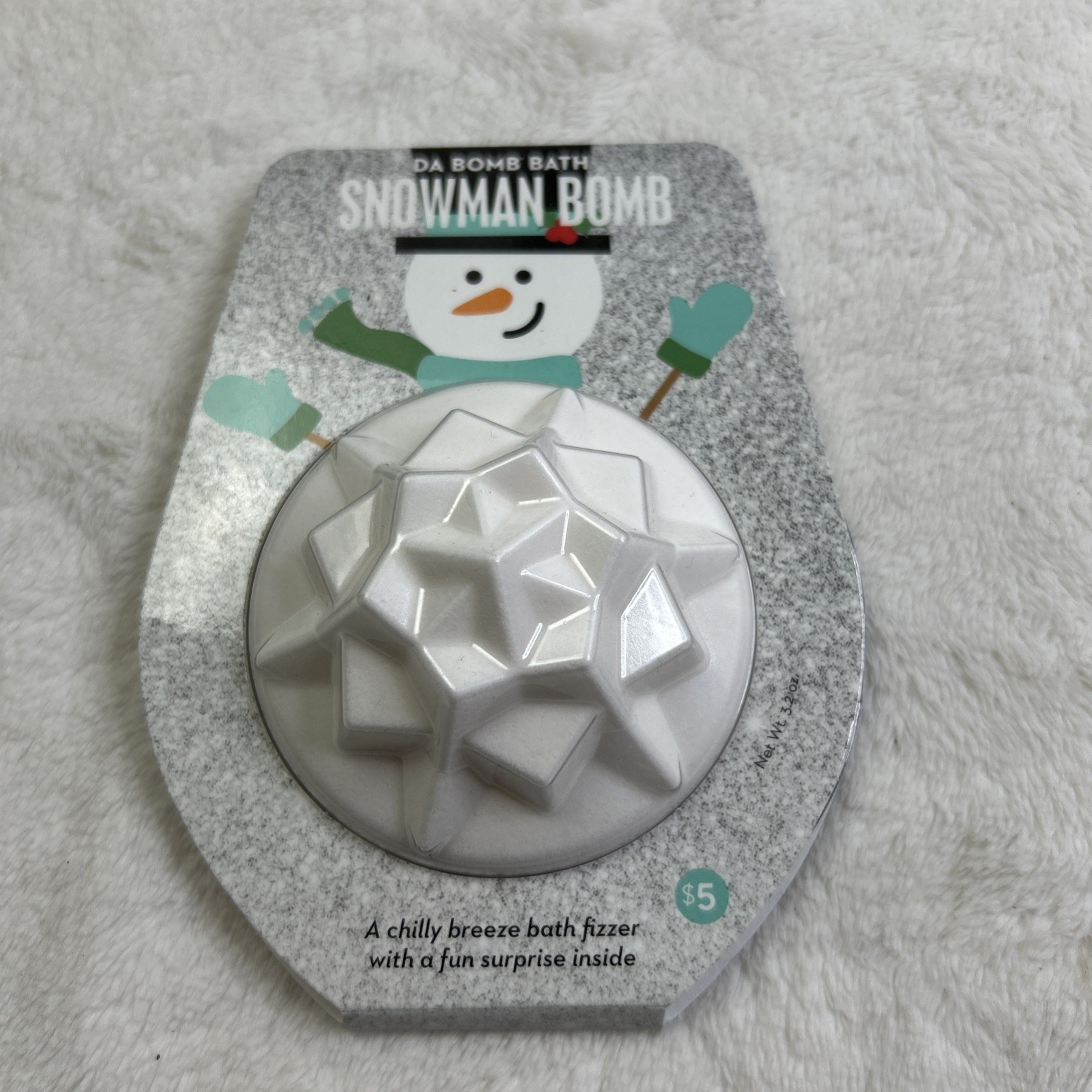 Da Bomb Snowman Bath Bomb White Fizzy With A Fun Surprise Inside