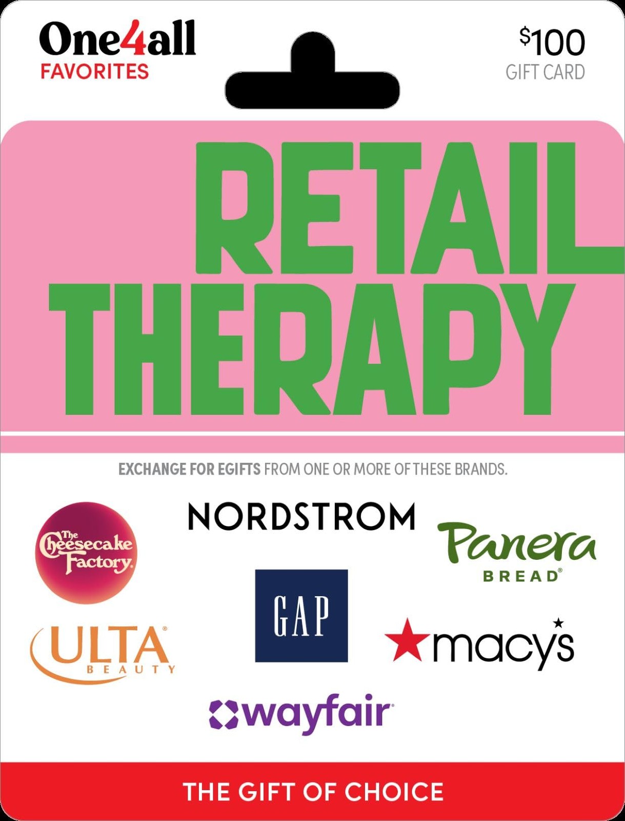 Retail Therapy Physical Gift Card - $100