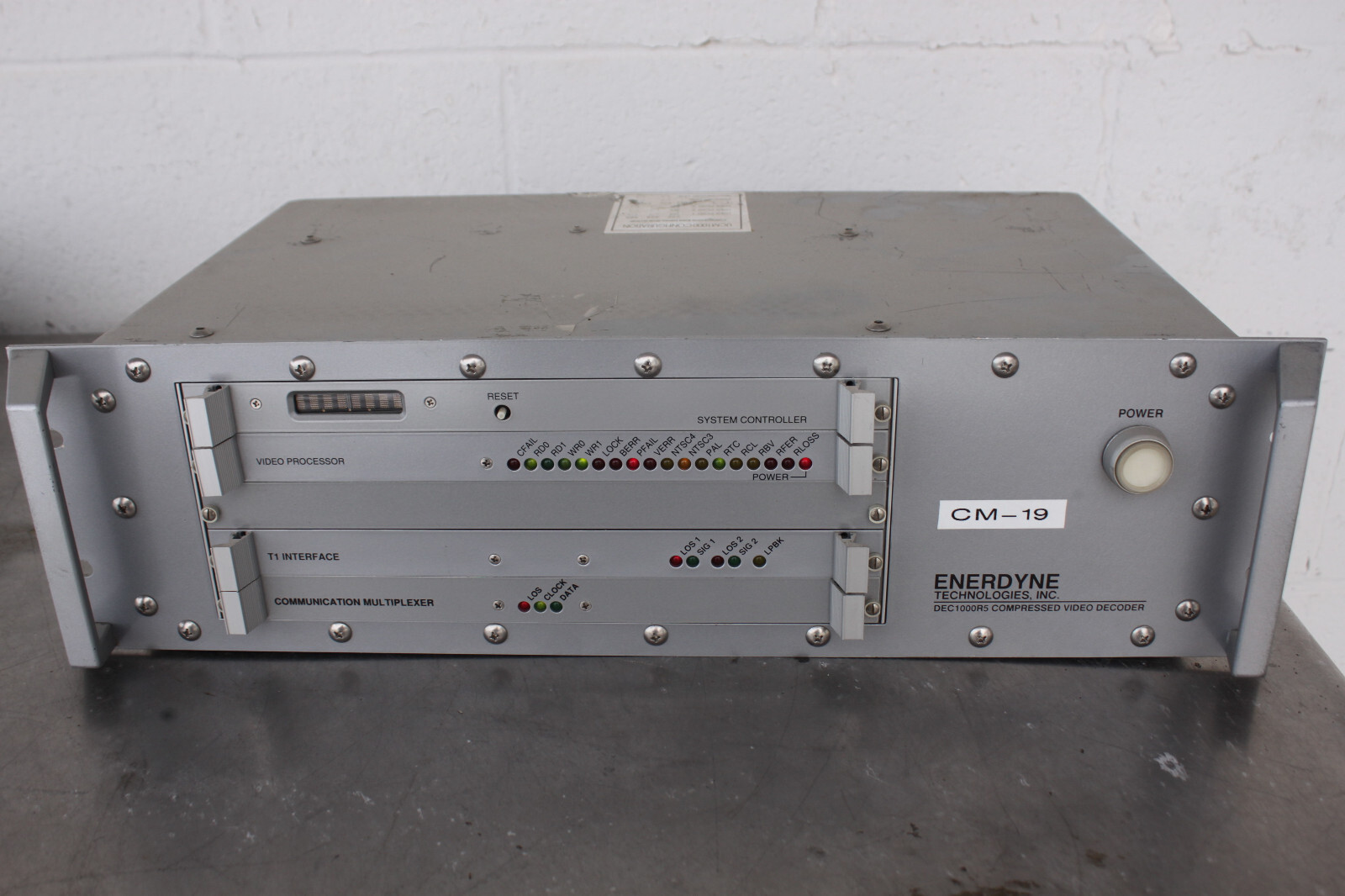 ENERDYNE ADVS DEC1000R5 COMPRESSED VIDEO DECODER w/ 4 MODULE CARDS