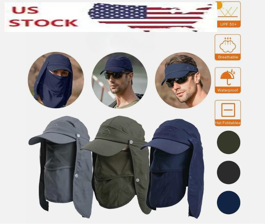 Four SeasonsUPF 50+ Sun Hat with Neck Flap Bucket Hat for Fishing Hiking Outdoor