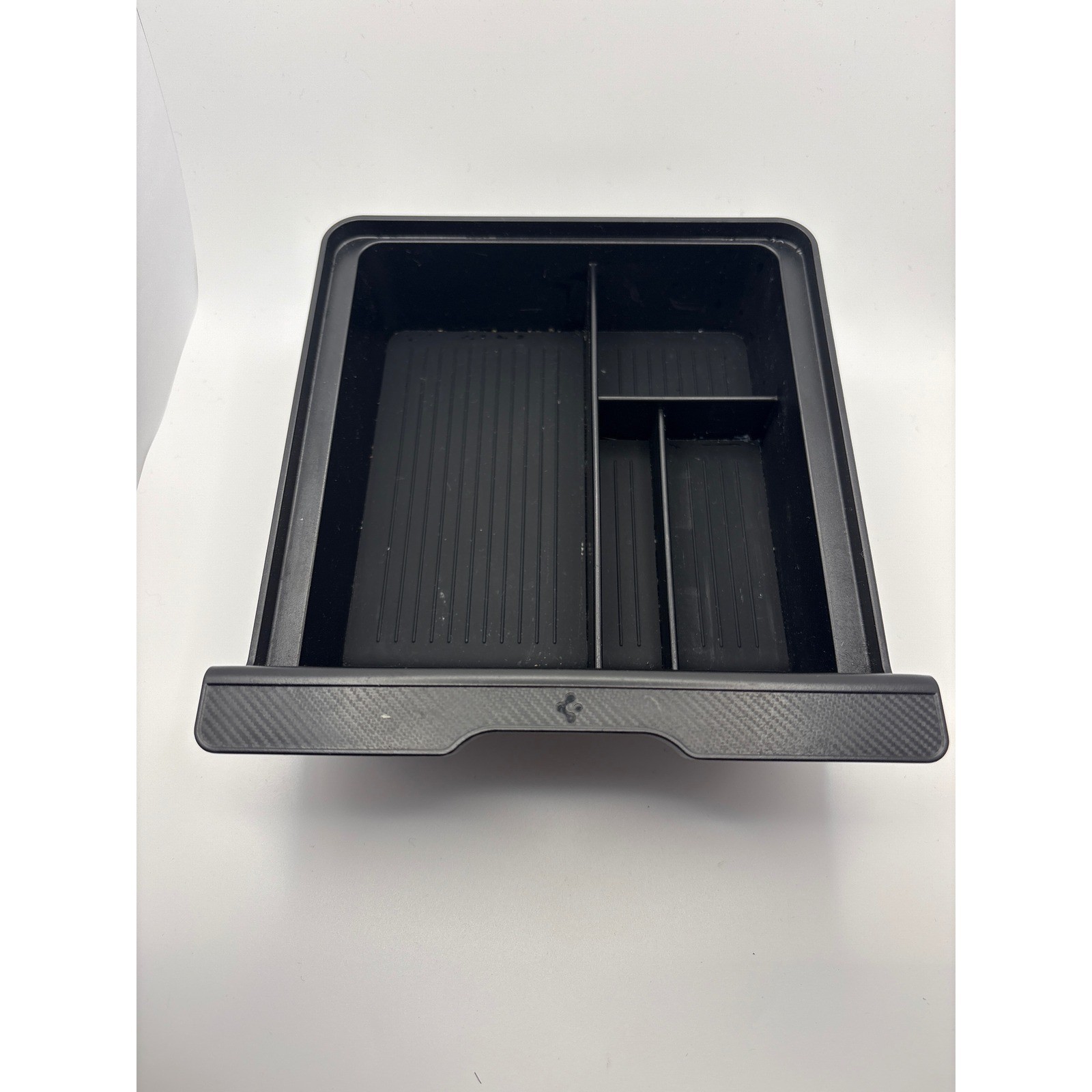 Spigen Tesla Model 3 Center Console Organizer Tray Insert Black Carbon Fiber