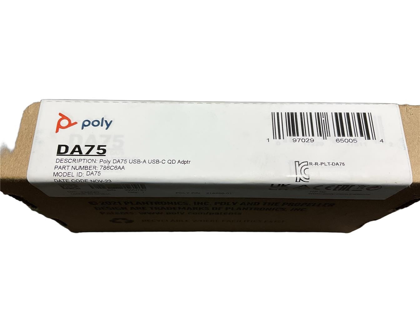 NEW Poly DA75 USB to QD Adapter USB-A.USB-C DIGITAL ADAPTER 786C6AA