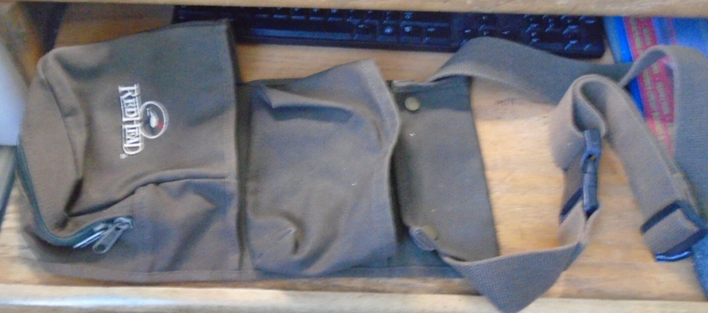 Redhead 2 Pouch Waist Pack Brown Canvas Sports Hunting Fishing GUC