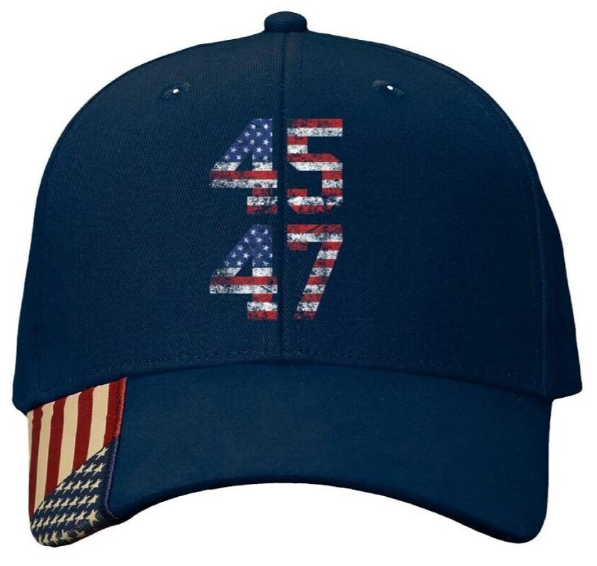 Trump Vance 2024 Make America Great 45 47 MAGA Never Surrender USA Flag Hat Cap
