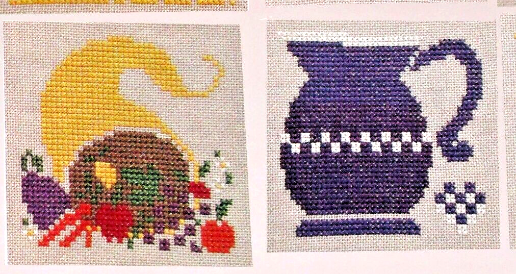 American Sampler Afghan 4 Parts Bag Designs Hummingbird CROSS STITCH PATTERNS