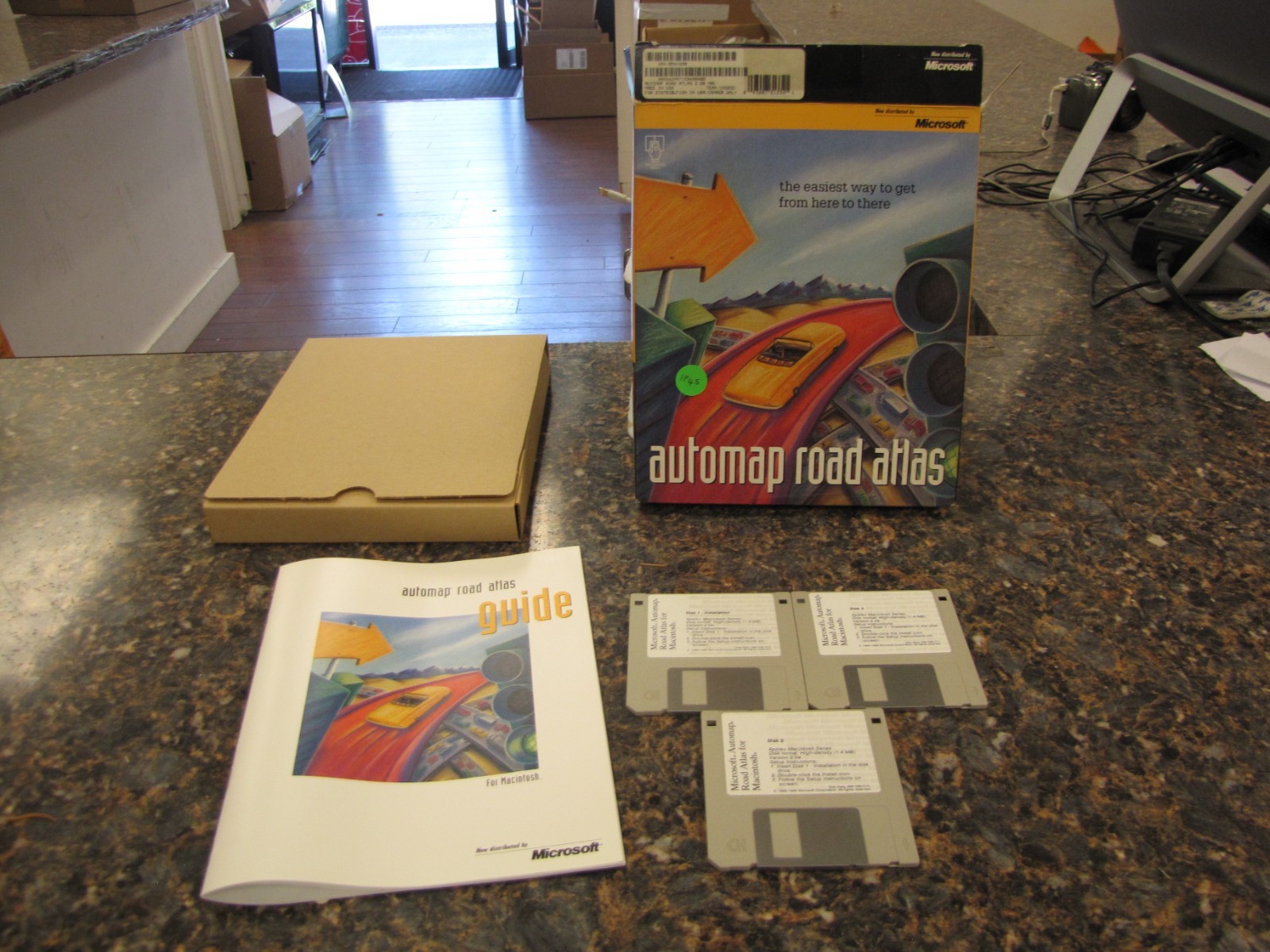Vintage Microsoft Home Automap Road Atlas for Macintosh 3.5" Disk