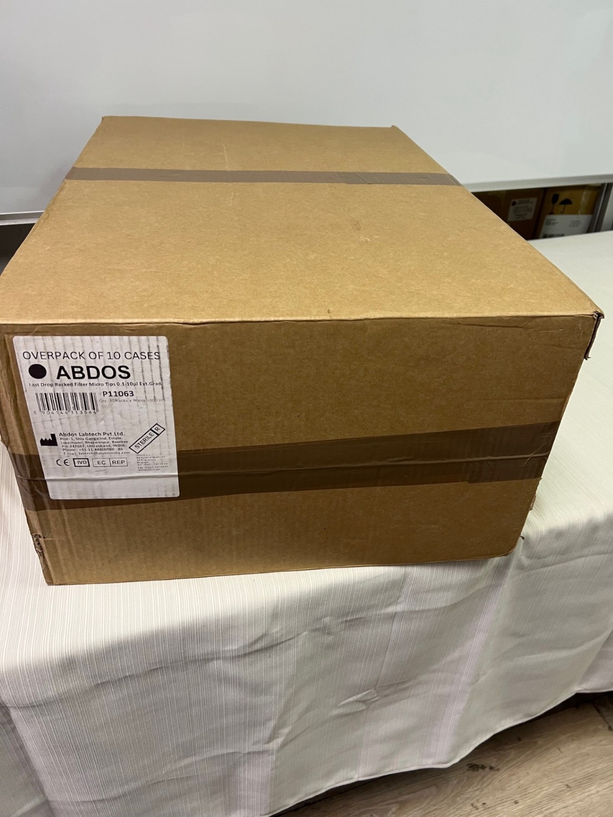 Abdos P11063, Over pack of 10 x 960 Universal tips, 0.1-10uL Ext Grad